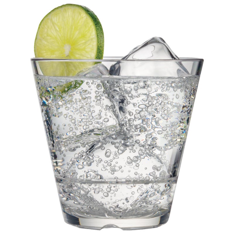 DRINIQUE Unbreakable Caliber Rocks Whiskey Glass (Set of 4) 9.5oz Old Fashioned Whiskey Glasses - Stackable, Shatterproof, Dishwasher Safe - Clear - Image 4